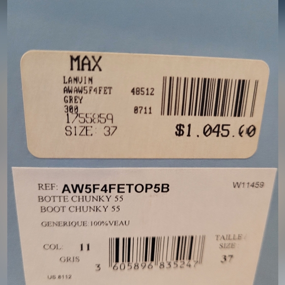 LANVIN almost like new brown gray tall boots - Picture 10 of 11